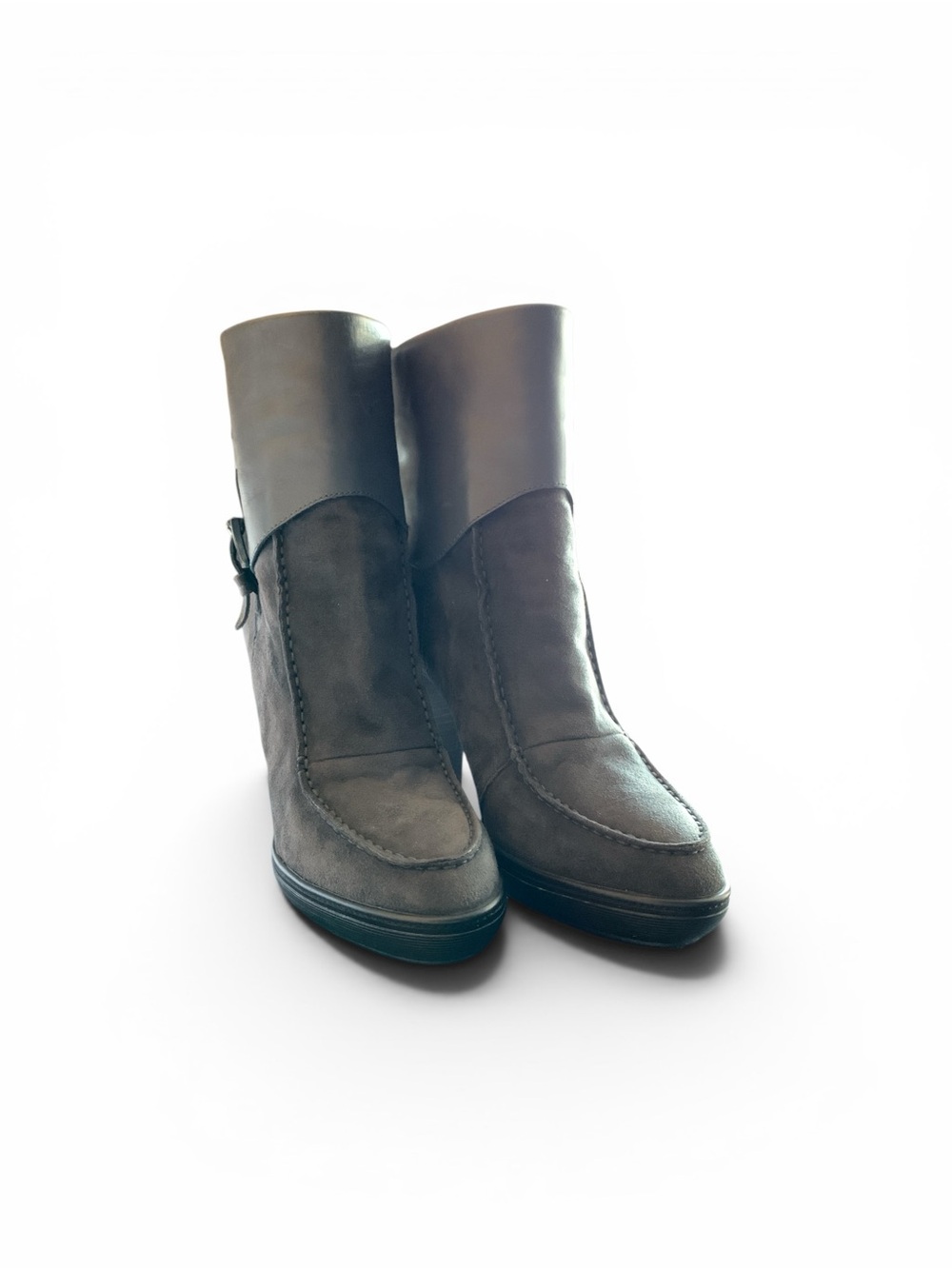 TOD’S Grey Suede Leather Ankle Boots - Picture 4 of 7